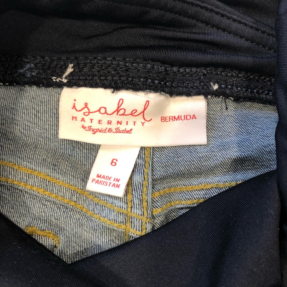 Denim jean Bermuda maternity shorts